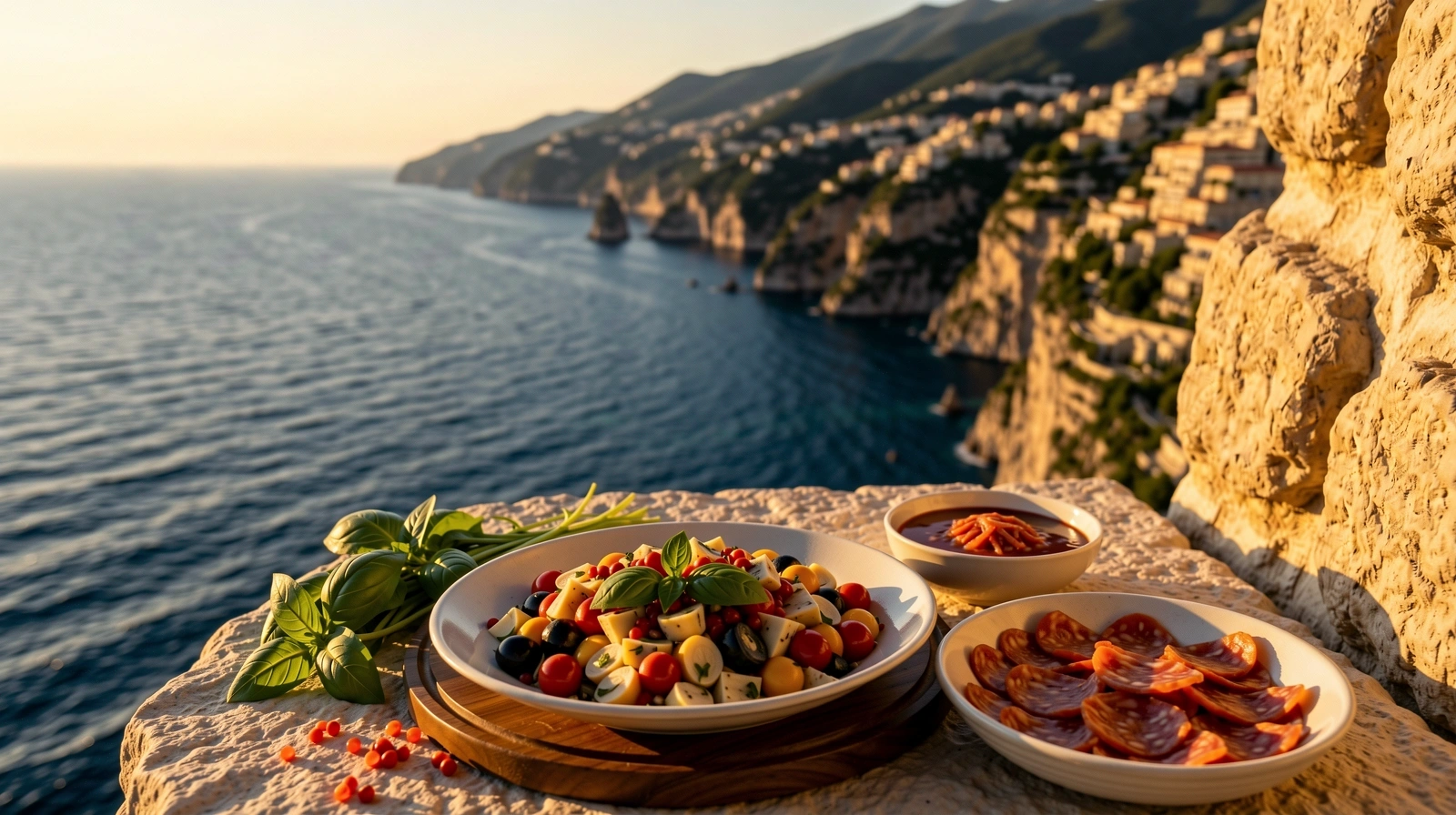 The golden coastline of Naples